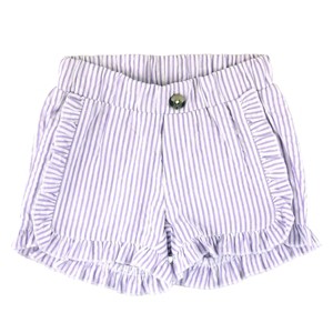 RuffleButts Baby/Toddler Seersucker Ruffle Trim Woven Shorts - 1 of 4
