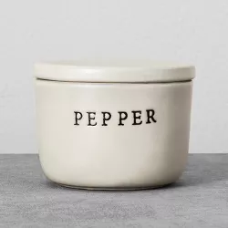 2pc Stoneware Pepper Cellar Cream/Black - Hearth & Hand™ with Magnolia