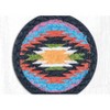 Earth Rugs Native Hand-Stenciled Jute Coaster – 5" Round Eco-Friendly Braided Tabletop Accent - 2 of 3