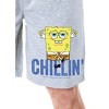 Nickelodeon SpongeBob SquarePants Mens' Chillin' Sleep Pajama Shorts Grey - 2 of 4