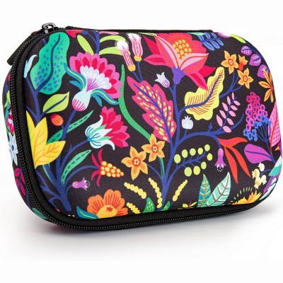 Fmeida Black Carbon Pencil Box Pencil Case for School and Office Organizer Pencil Bag Large Capacity Pencil Pouch
