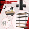 Vynxaria 5-Tier Utility Storage Shelves - Adjustable Heavy Duty Garage Racking, Black, 72"H x 46"W x 24"D - 3 of 4