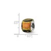 Black Bow Jewelry Square Orange Dichroic Glass Sterling Silver Bead Charm - 2 of 3
