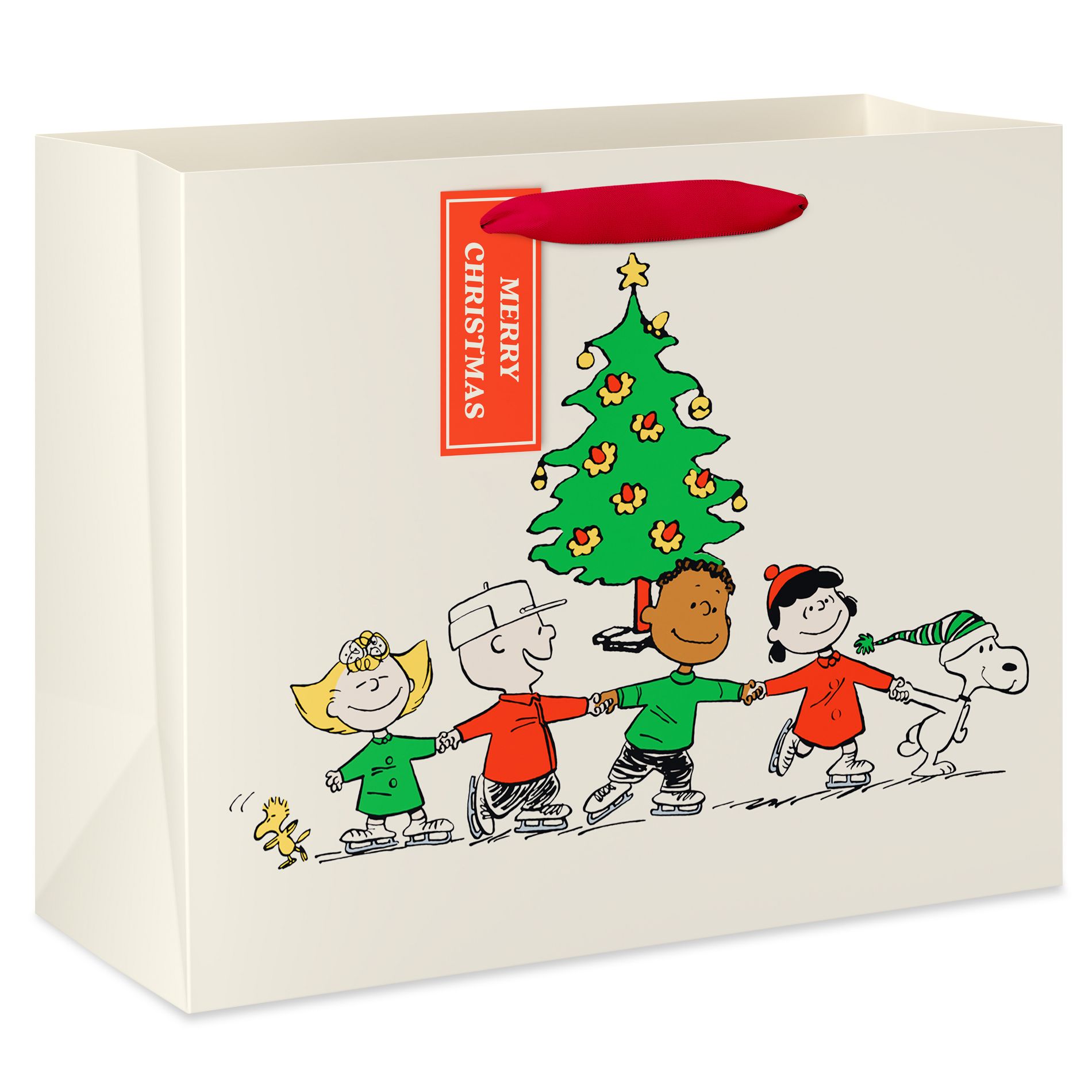 American Greetings 9.75"x4"x7.75" Peanuts Cub Vogue Skaters and Tree