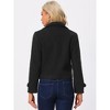 Allegra K Women's Turn Down Collar Long Sleeve Single Breasted Winter Pea Coat - 4 of 4