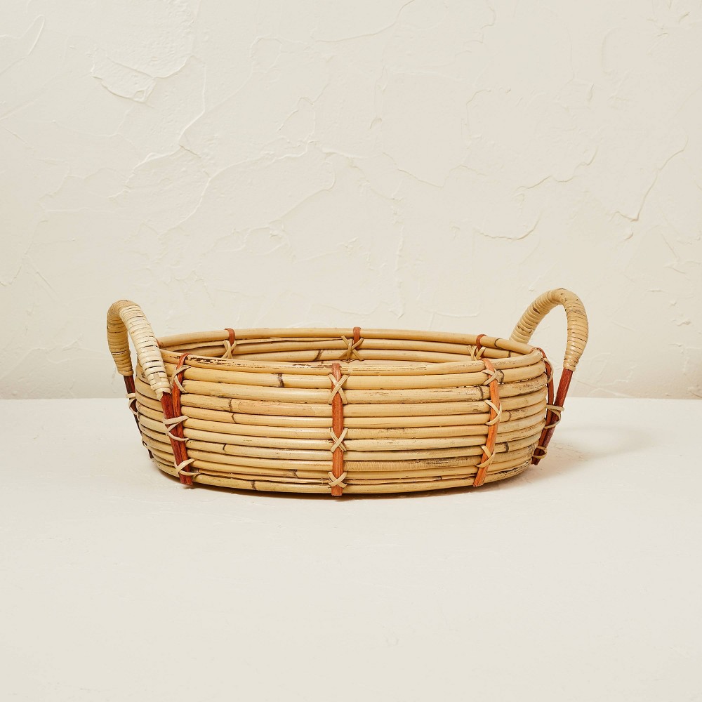 14" x 5.5" Round Rattan Tray - Opalhouse designed with Jungalow