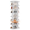 7 Tier Rotating Shoe Rack Tower,360° Revolving Free Standing Spinning Shoe Organizer,Vertical Spinning Shoes Display,Shoes Rack Storage Round Carousel - 2 of 4