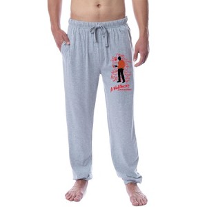A Nightmare On Elm Street Mens' Freddy Krueger Lounge Jogger Pajama Pants Grey - 1 of 3