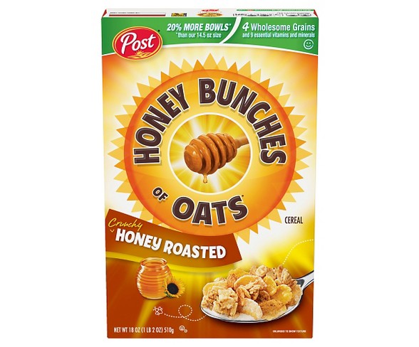 Honey Bunches of Oats Honey Roasted Oat Breakfast Cereal - 18oz - Post