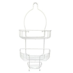 Cameo Hanging Shower Caddy, No Blocking to Shower Head, Rustproof, Shower Organizer with Hooks, Soap Holder - 1 of 4