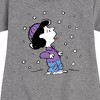 - Peanuts - Lucy Snow Graphic Short Sleeve Fleece Dress - 2 of 4
