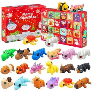 Aoibox 2025 Advent Calendar 24 Piece 3D Animal Figurines Christmas Countdown Set for Kids Adults Stocking Stuffers Party Favors - 1 of 4
