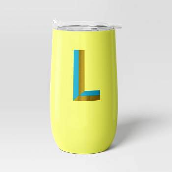 11.4oz Stainless Steel Double Wall Non-Vacuum Wine Tumbler with Slide Lid "L" Vibrant Yellow - Opalhouse™