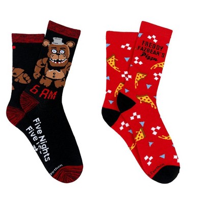 Five Nights at Freddy's Freddy 2 Pair Crew Socks