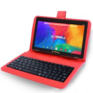 LINSAY 10.1" OCTA CORE 128GB STORAGE New Android 14 Tablet with Keyboard Case - 1 of 1
