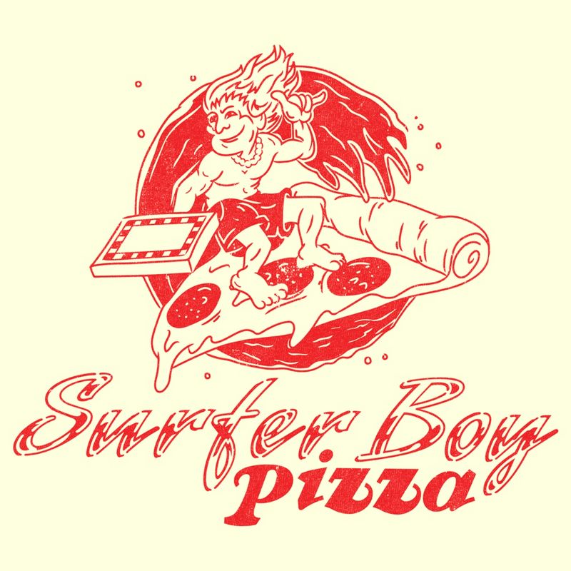 Men's Stranger Things Surfer Boy Pizza Costume T-Shirt, 2 of 5