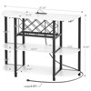 Aheaplus 47.24" Storage Wine Bottle & Glass Rack with Lights and Outlets - 4 of 4