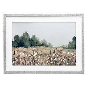 Stupell Industries Muted Meadows Landscape Framed Print Under Glass - 1 of 4