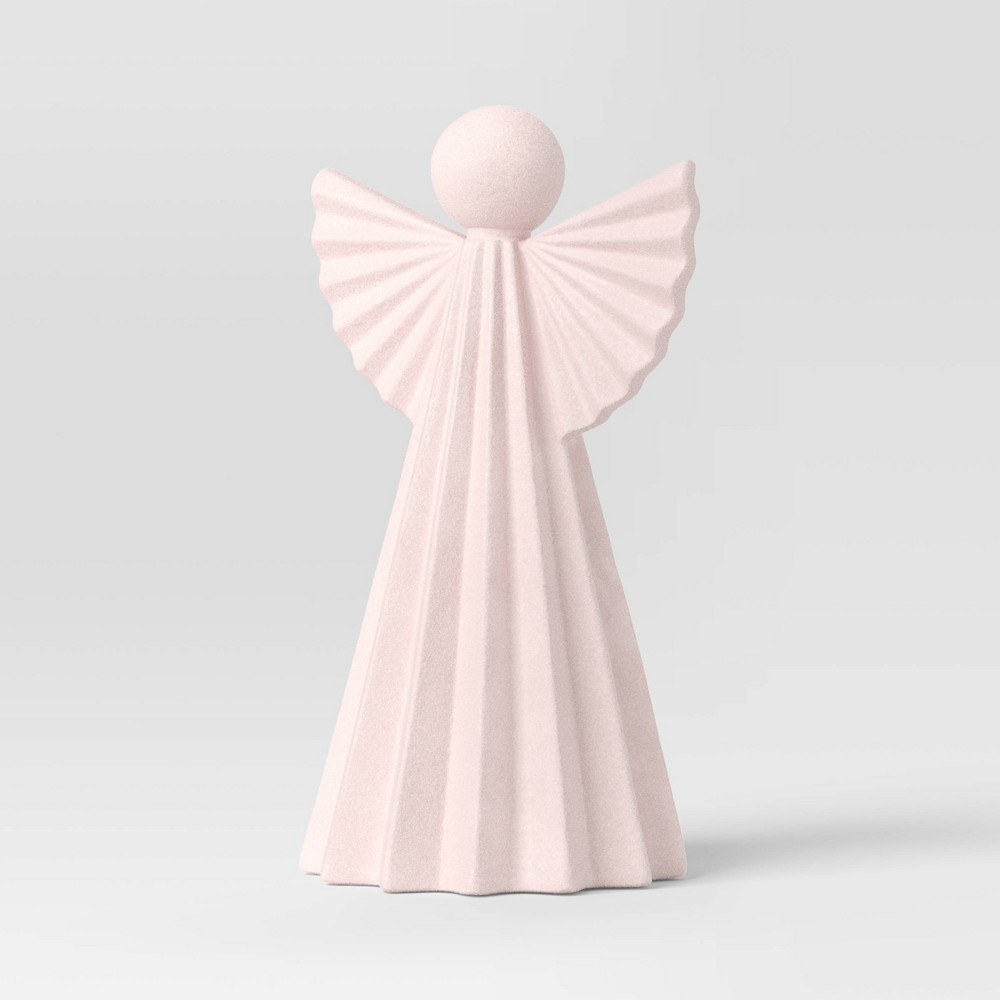 9" Flocked Angel Christmas Figurine - Wondershop™ Pink