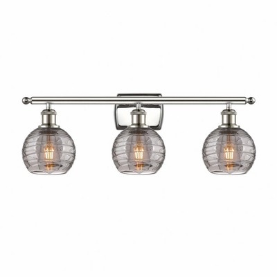 Athens Deco Swirl - 3 Light Bath Vanity In Industrial Style-11 Inches Tall and 26 Inches Wide