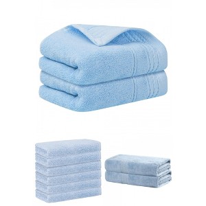 REGALWOVEN Striped Soft Absorbent Bathroom Cotton Towel Set 3 Pcs - 1 of 4
