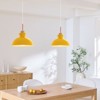 Rennnsan Veorix 11"W 1-Light Dome Wood Modern Dimmable Pendant - 2 of 4
