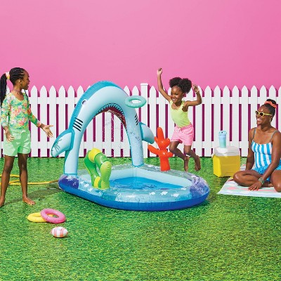Condition photo showing New/Like New for shark play center inflatable water park - sun squad™