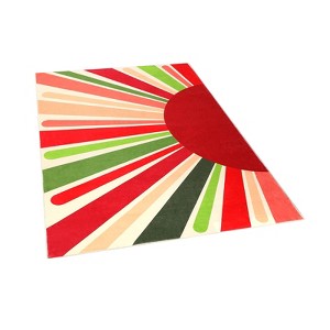 Area Rug, Machine Washable Colorful Area, Non Slip Rug for Living Room, Indoor Non-Slip Carpet, Modern Minimalist Front Door Mat, Sun Accent Rug - 1 of 4