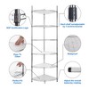 NicBex 6 Tier Corner Wire Storage Shelves,Adjustable Metal Heavy Duty Free Standing Corner Storage Rack for Bathroom,Living Room,Kitchen - 3 of 4