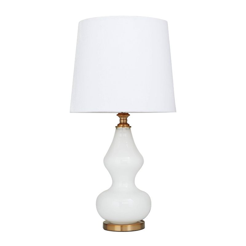 29&#34; x 15&#34; Modern Glass Table Lamp White - Olivia &#38; May, 1 of 9