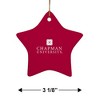 Chapman University Primary Logo StarShaped Porcelain Holiday Christmas Tree Ornament  3.1" - 3 of 4