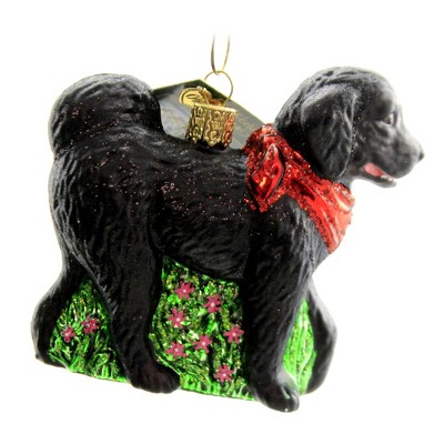 Black dog christmas clearance ornament