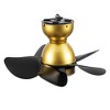 Airsurfer 20-Inch Black-Blade Gold Ceiling Fans with Remote - 4 of 4