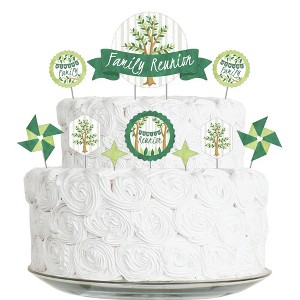 Big Dot of Happiness Family Tree Reunion - Family Gathering Party Cake Decorating Kit - Family Reunion Cake Topper Set - 11 Pieces - 1 of 4
