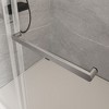 NicBex Shower Door 56-60 in. W x 62 in. H Frameless Double Bypass Tub Sliding Shower Door with Soft-closing, Brushed Nickel - 3 of 4