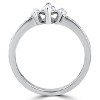 Pompeii3 1ct 3-Stone Marquise Diamond Engagement Ring 14K White Gold - 2 of 4