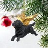 Design Toscano Honor the Pooch: Black Lab Holiday Dog Angel Ornament - 2 of 4