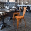 Emma and Oliver Commercial Grade Distressed Colorful Metal Indoor-Outdoor Stackable Chair - 2 of 4