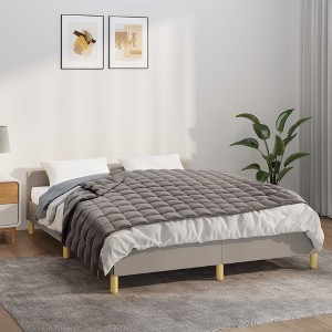 VidaXL Weighted Blanket Gray 53.1 in.x78.7 in. 13.2 lb Fabric - 1 of 4