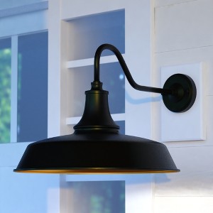 VAXCEL Dorado 1 Light Dusk to Dawn Bronze Farmhouse Outdoor Wall Barn Lantern Dark Sky - 1 of 4