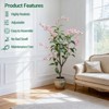 4FT Artificial Jasmines Tree with Pot, Tall Fake Tree Plant with Realistic Flowers, Lifelike Faux Tree Large Artificial Plants - 2 of 4