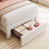 Twin Bed Frame with Storage Drawer and Headboard Velvet Upholstered Twin Platform Bed Frame for Girls Strong Wooden Slats Support Noise-Free - 4 of 4