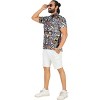 LA LEELA Mens Hawaiian Short Sleeve Button Down Shirt Men's Casual Shirts Vacation Tropical Beach Summer Party Shirts for Men Funny - 2 of 4