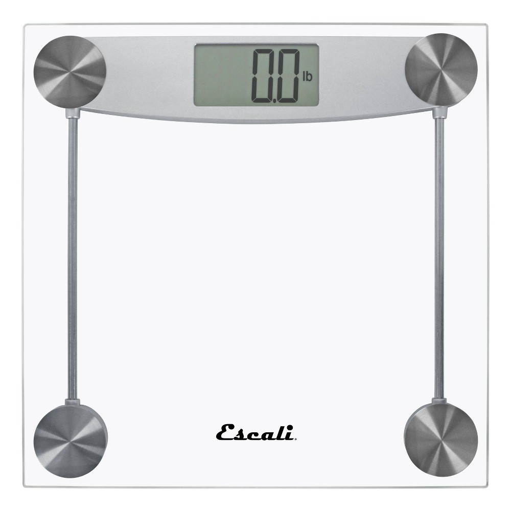 Photos - Scales Digital Glass Bathroom Scale Clear - Escali