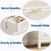 Fluted Dresser for Bedroom,35.4" Tall Dresser for Closet with 4 Fluted Dressers - 3 of 4