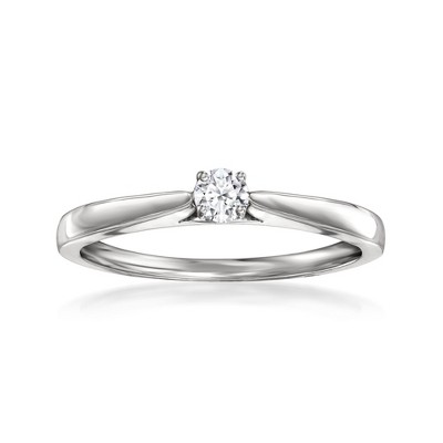 Ross-Simons 0.10 Carat Lab-Grown Diamond Solitaire Ring in Sterling Silver