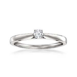 Ross-Simons 0.10 Carat Lab-Grown Diamond Solitaire Ring in Sterling Silver - 1 of 4