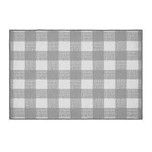 Annie Buffalo Check Grey Polyester Rug Rect 24x36 VHC Brands - 1 of 4
