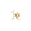 Black Bow Jewelry Star of David Bead Charm in 14k Yellow Gold Plated Sterling Silver - 3 of 4