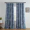 HLC.ME Ashley Floral Patterned Window Rod Pocket Curtains - Light Blocking Darkening Window Panels, Set of 2 - 2 of 4